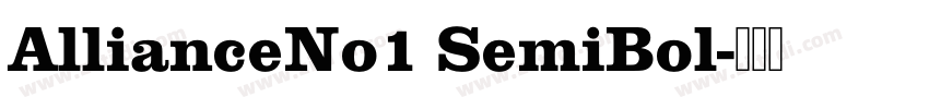 AllianceNo1 SemiBol字体转换